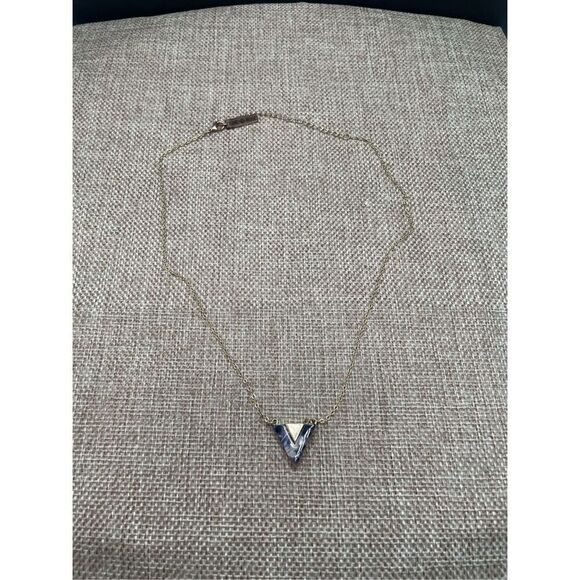 Jane Marie Designer Triangle Shape Multi Color Necklace Gold Tone Chain - Picture 5 of 9